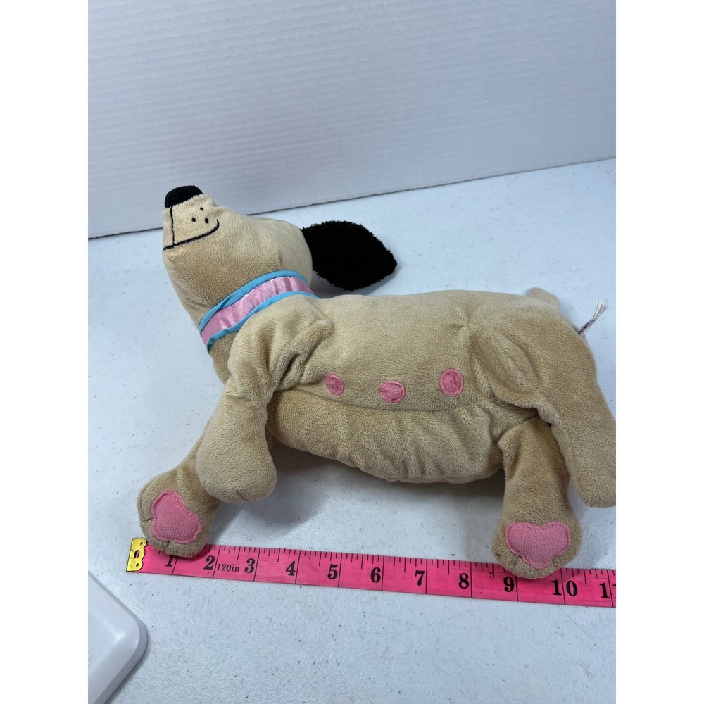 Manhattan Toy Dog Plush Pink Bow Nursing Nana Black Floppy Ears Vtg no puppies - Picture 3 of 8